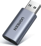 Ugreen 80864, Ugreen USB 2.0 auf Audio Adapter USB Soundkarte Stick (Digital ->