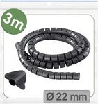 Quadrios 25CA738, Quadrios 25CA738 25CA738 Kabelschlauch 22 mm (max) Schwarz 3 m