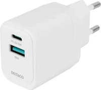Deltaco USBC-AC154, Deltaco USB Wall Charger (20 W, 2 Ports) (USBC-AC154) Weiss