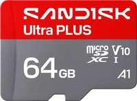 Sandisk SDSQUWC-064G-GN6MA, Sandisk microSDXC Ultra Plus 64GB (UHS-I, V10, U1,...