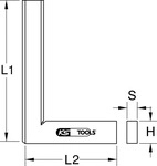 Ks-Tools 300.0256, Ks-Tools KS Tools Flachwinkel (300.0256) Silber