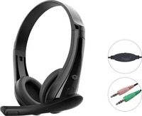 Conceptronic POLONA06B3T, Conceptronic Stereo Headset AUX/Mikro/Bedien. 1.80m sw
