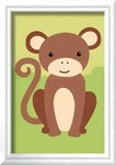 Ravensburger 23986, Ravensburger CreArt - Malen nach Zahlen 23986 - Kleiner Affe - ab