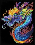 Diamond Dotz DD25008, Diamond Dotz Diamond Painting Neon Drache (DD25008)