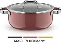 WMF 3201114140, WMF Fusiontec Mineral Pro, Bratentopf mit Deckel, 24 cm, Rose Quartz