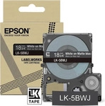 Epson C53S672083, Epson Matte Black/White 18mm LK-5BWJ (1.80 cm, Weiss, Schwarz)