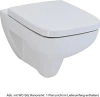 Geberit 202170600, Geberit splrandloses Tiefspl-WC Renova Plan Rimfree wei wandhngend