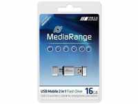 MediaRange MR931, MediaRange USB Nano-Speicherstick mit Micro USB-Adapter (16 GB, USB