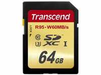 Transcend SDXC Ultimate U3 (SDXC, 64 GB, U3, UHS-I) (3520404) Schwarz