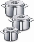 Schulte-Ufer Set 511, Schulte-Ufer SCHULTE UFER Kochtopfset ROMANA i 3-tlg Edelstahl