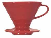 Hario Porzellan Kaffeefilter V60 rot, Kaffeebereiter, Rot