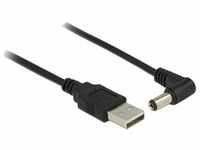 Delock USB2.0-Stromkabel A-5VOLT, 1.5m, schwarz (1.50 m, USB 2.0), USB Kabel