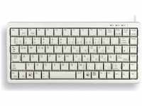 CHERRY Tastatur grau Compact Layout DE (DE, Kabelgebunden), Tastatur, Weiss