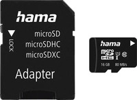 Hama 00124150, Hama Class 10 UHS-I 80MB (16 GB, microSDHC, U1, UHS-I) (00124150)