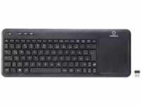 Renkforce 001428168, Renkforce Funk-Tastatur Wireless Touch (DE, Kabellos) Schwarz