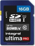 Integral INSDH16G10-80U1, Integral Ultimapro Sdhc/Xc Uhs-I U1 Sd (16 GB, SDHC, U1,