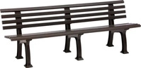 Blome 204087, Blome Gartenbank Juist Kunststoff 4-Sitzer schokobraun (204087) Braun