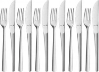 WMF 11.5856.6330, WMF Dessertbesteck 12teilig 6 Personen Corvo Edelstahl mattiert