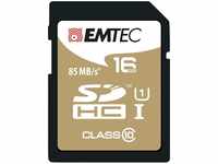 Emtec ECMSD16GHC10GP, Emtec Gold+ Flash-Speicherkarte (SDHC, 16 GB, U1, UHS-I)