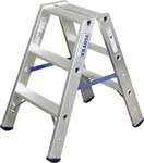 Krause 124715, Krause Alu-Stufendoppelleiter, ohne Rollen (Stehleiter, 80 cm)