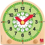Goula D55125, Goula Lernuhr aus Holz (Deutsch, Englisch, Franz&ouml;sisch,...