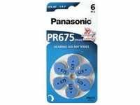 Panasonic PR 675 Hörgerätezellen Zinc Air 6er Rad (6 Stk., PR44, 605 mAh),