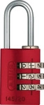 Abus 46606, Abus Zahlenschloss 145/20 Lock-Tag Rot Aluminium (46606)