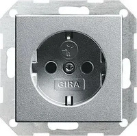 Gira 045326, Gira Schuko-Steckdose (045326) Silber