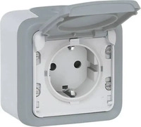 Legrand 069730, Legrand Plexo Classic Steckdose (SL) 1-fach (069730) Grau