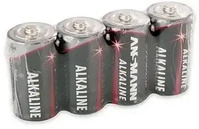 Ansmann 5015571, Ansmann Baby (C)-Batterie Alkali-Manga (4 Stk., C, 7000 mAh)
