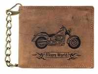 Greenburry, Herren, Portemonnaie, Vintage Bike Geldbörse Leder 12 cm