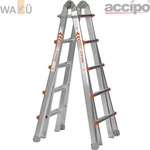 kaiserkraft B008AWBPZ4, kaiserkraft Teleskop-Klappleiter (Mehrzweckleiter, 530 cm)