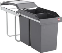 Hailo 3650101, Hailo AS Tandem 15/15 (30 l) (3650101) Grau/Silber