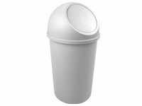 Helit Push-Abfallbehälter aus Kunststoff, Abfalleimer, Grau