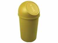 Helit Push-Abfallbehälter aus Kunststoff, Abfalleimer, Gelb