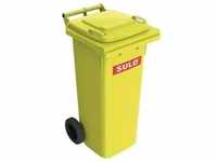 SULO Müllgroßbehälter 80 l HDPE gelb fahrbar, nach EN 840, Abfalleimer, Gelb