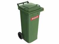SULO Müllgroßbehälter 80 l HDPE grün fahrbar, nach EN 840, Abfalleimer, Grün