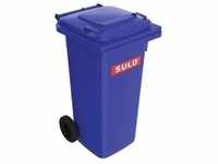 SULO Müllgroßbehälter 120 l HDPE blau fahrbar, nach EN 840, Abfalleimer, Blau