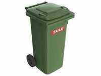 SULO Müllgroßbehälter 120 l HDPE grün fahrbar, nach EN 840, Abfalleimer, Grün