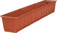 Geli 803 100 06, Geli Blumenkasten Standard Kunststoff 100x17x14 cm terracotta (98 x
