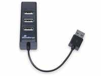 MediaRange MRCS502 (USB A), Dockingstation + USB Hub, Schwarz