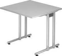 Hammerbacher VNS08/5, Hammerbacher Serie N (80 x 80 x 72 cm) (VNS08/5) Grau/Silber
