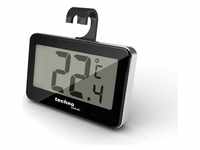 Technoline Kühlschrankthermometer WS7012, Thermometer + Hygrometer, Schwarz, Silber