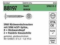 Spax, Schrauben, Rückwandschraube R 88197 m.Spitze/Kreuzschlitz-PZ 5 x 25/21-Z...