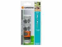 Gardena 18286-20, Gardena Anschluss-Satz (Hahnanschluss, 15 mm) Grau/Orange