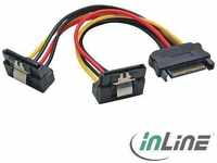 InLine 29683W, InLine SATA Strom-Y-Kabel SATA gewinkelt - 0,15m