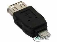 InLine 31613, InLine Micro-USB Adapter (Micro USB, 3.70 cm) Schwarz