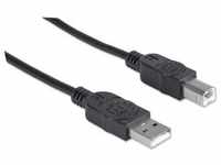 Manhattan Hi-Speed USB B Anschlusskabel (3 m, USB 2.0), USB Kabel