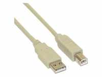 InLine USB 2.0 Kabel, A an B (3 m, USB 2.0), USB Kabel