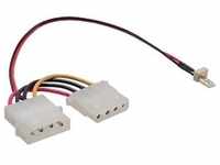 InLine 3-Pin zu 4-Pol Molex Lüfteradapterkabel, Interne Kabel (PC)